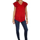 Camisa india de algodón bordada con cuello y borde en pico