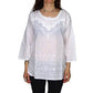 Camisa india de algodón bordada