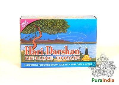 Incienso natural Indio DHOOP con ghee y hierbas.