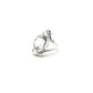 Anillo de Plata de la India con cuarzo y topacio azul