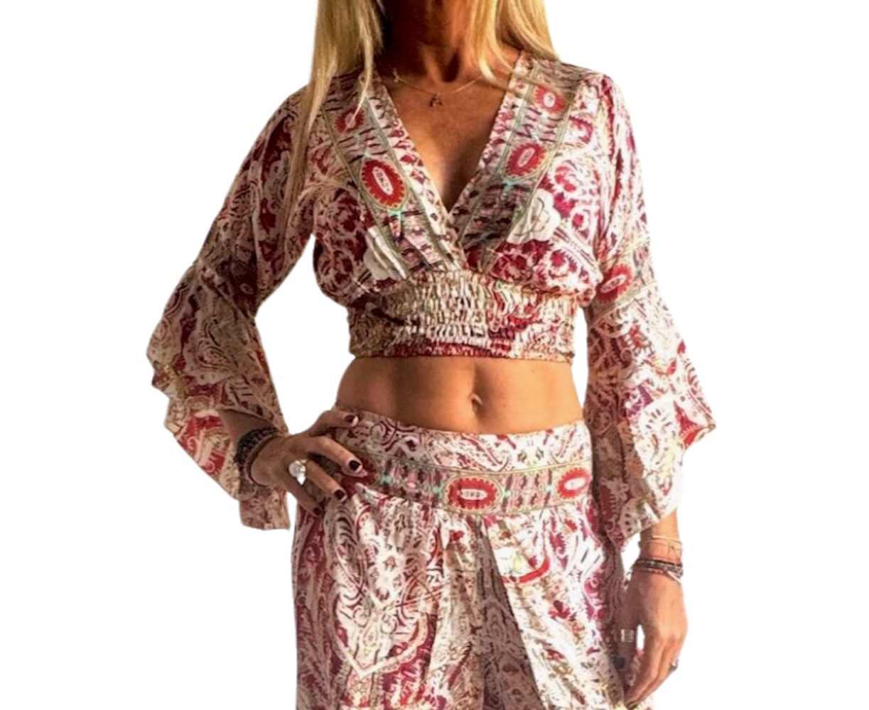 Blusa de seda india