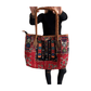 Bolso bohemio de piel con abalorios