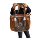 Bolso bohemio de piel con abalorios