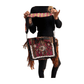 Bolso bohemio de piel con flecos y abalorios