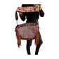 Bolso bohemio de piel con flecos y abalorios