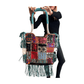 Bolso grande bohemio de piel con abalorios