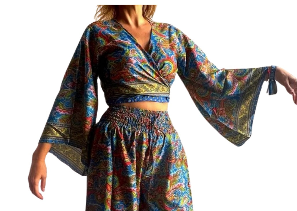 Blusa de seda india