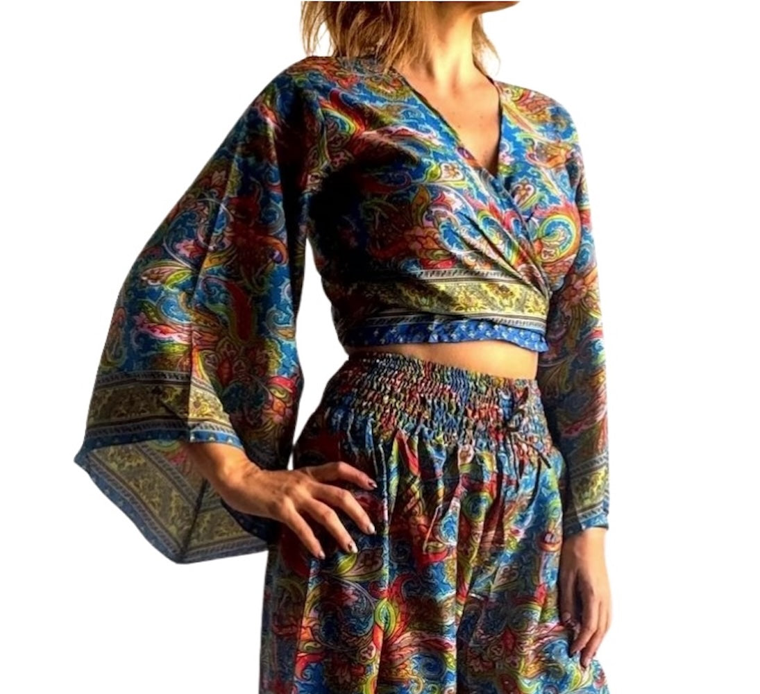 Blusa de seda india