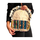 Bolso bohemio bandolera de patchwork con pompones