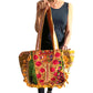 Bolso bohemio amarillo con pompones