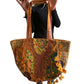 Bolso bohemio amarillo con pompones