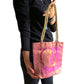 Bolso indio de seda con estampado de pavo real