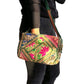 Bolso bohemio bandolera de patchwork con pompones