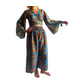 Conjunto de blusa y pantalón ancho de seda india