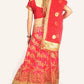 Conjunto Lengha choli y dupatta bordado fucsia y dorado