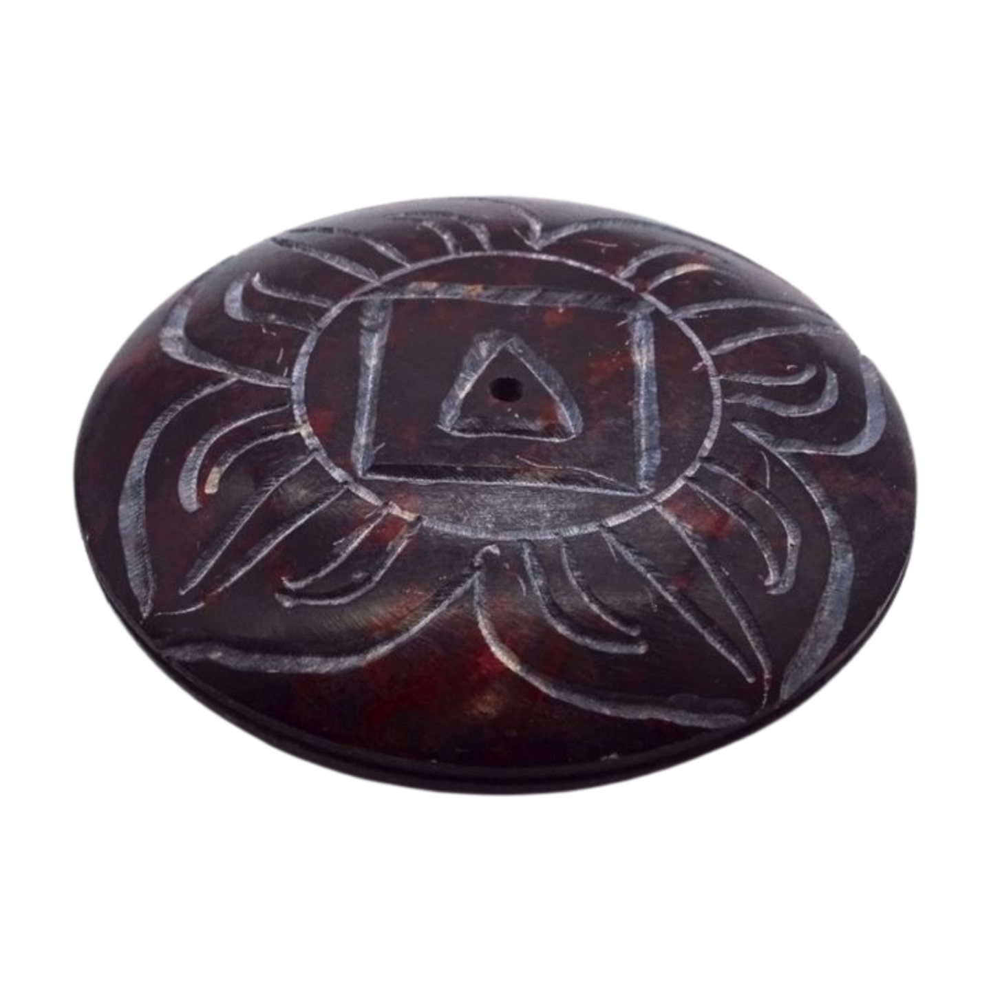 Incensario redondo de piedra chakras