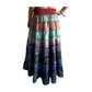 Falda de seda india multicolor