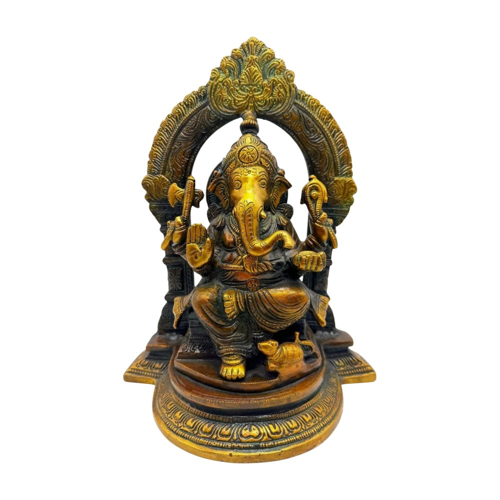 Figura de bronce del dios hindú Ganesh