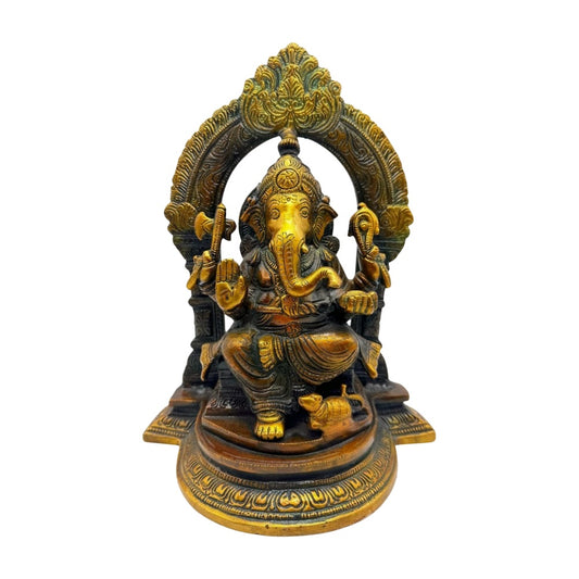 Figura de bronce del dios hindú Ganesh