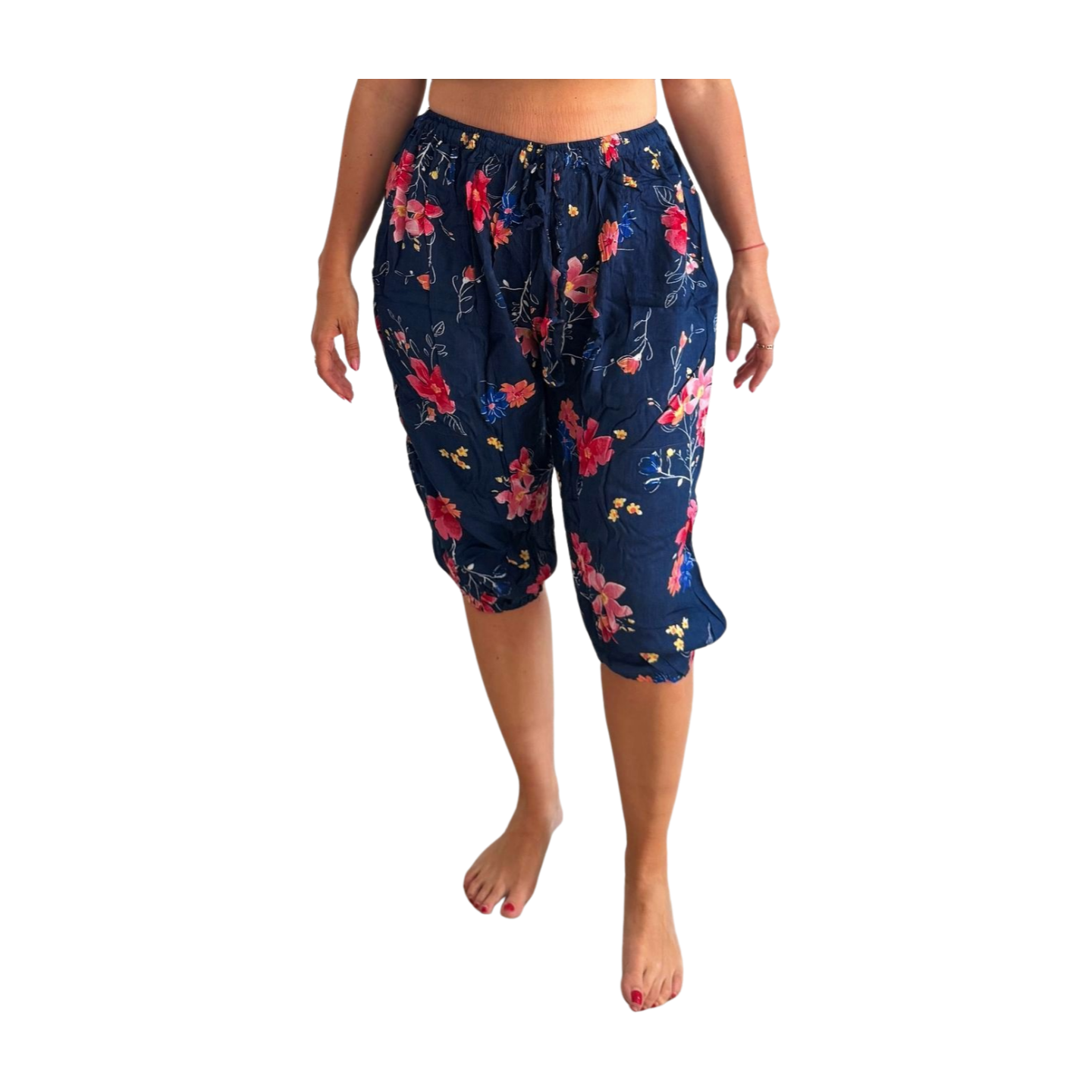 Pantalón indio corto estampado