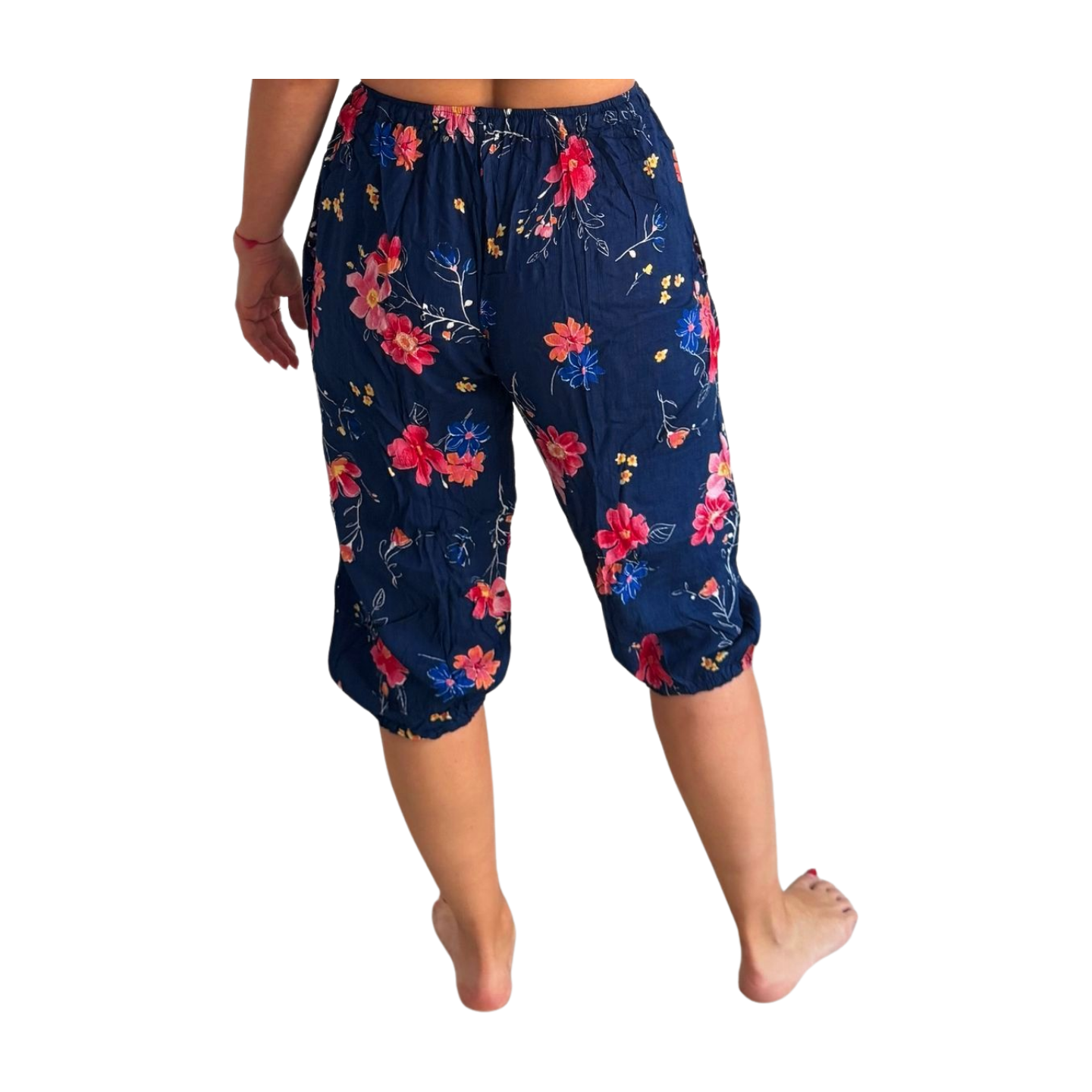 Pantalón indio corto estampado