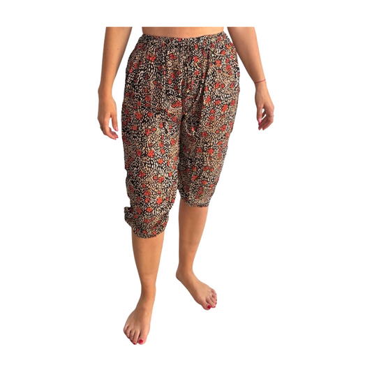 Pantalón indio corto estampado