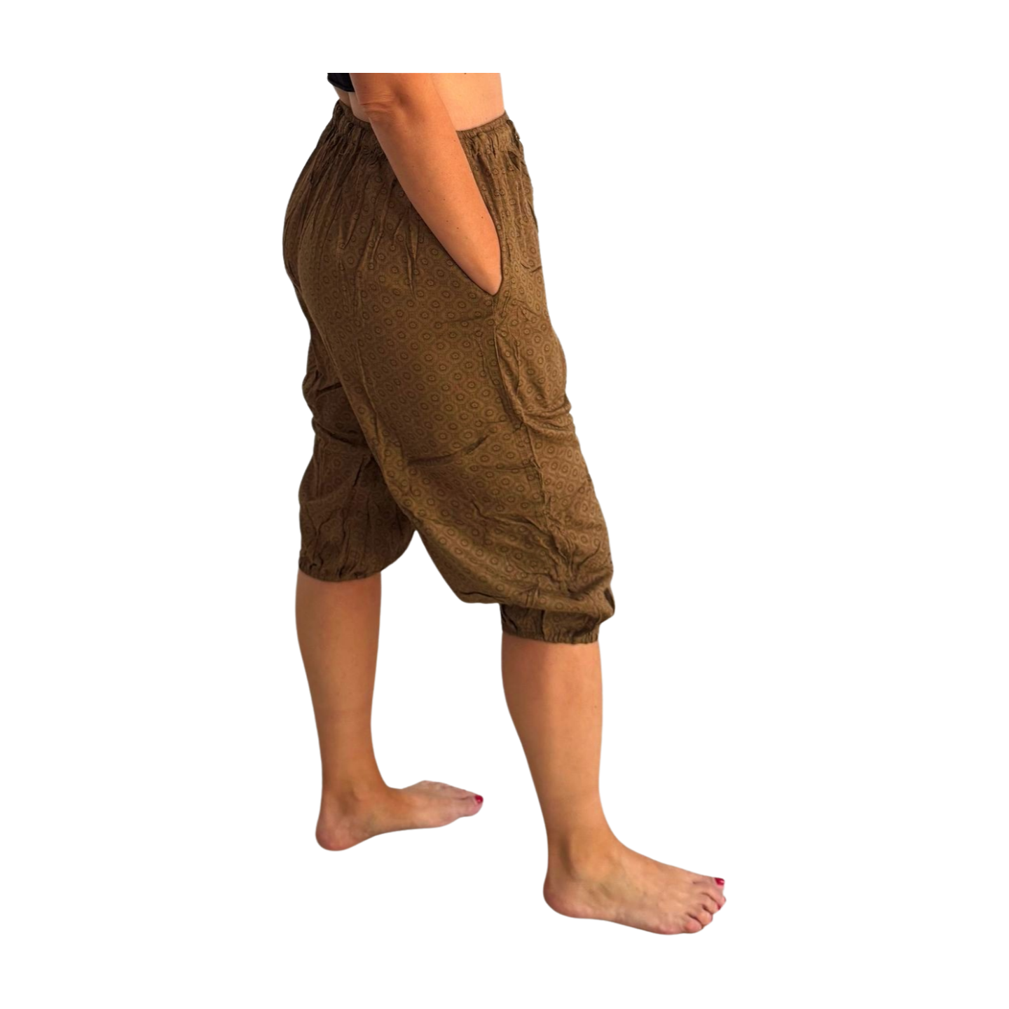 Pantalón indio corto estampado