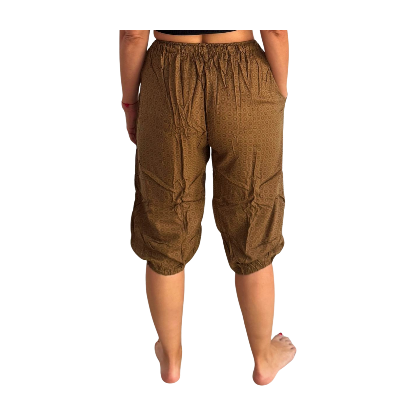 Pantalón indio corto estampado