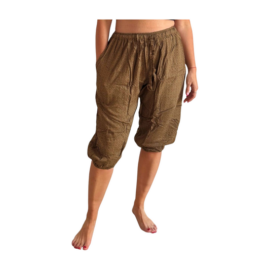 Pantalón indio corto estampado