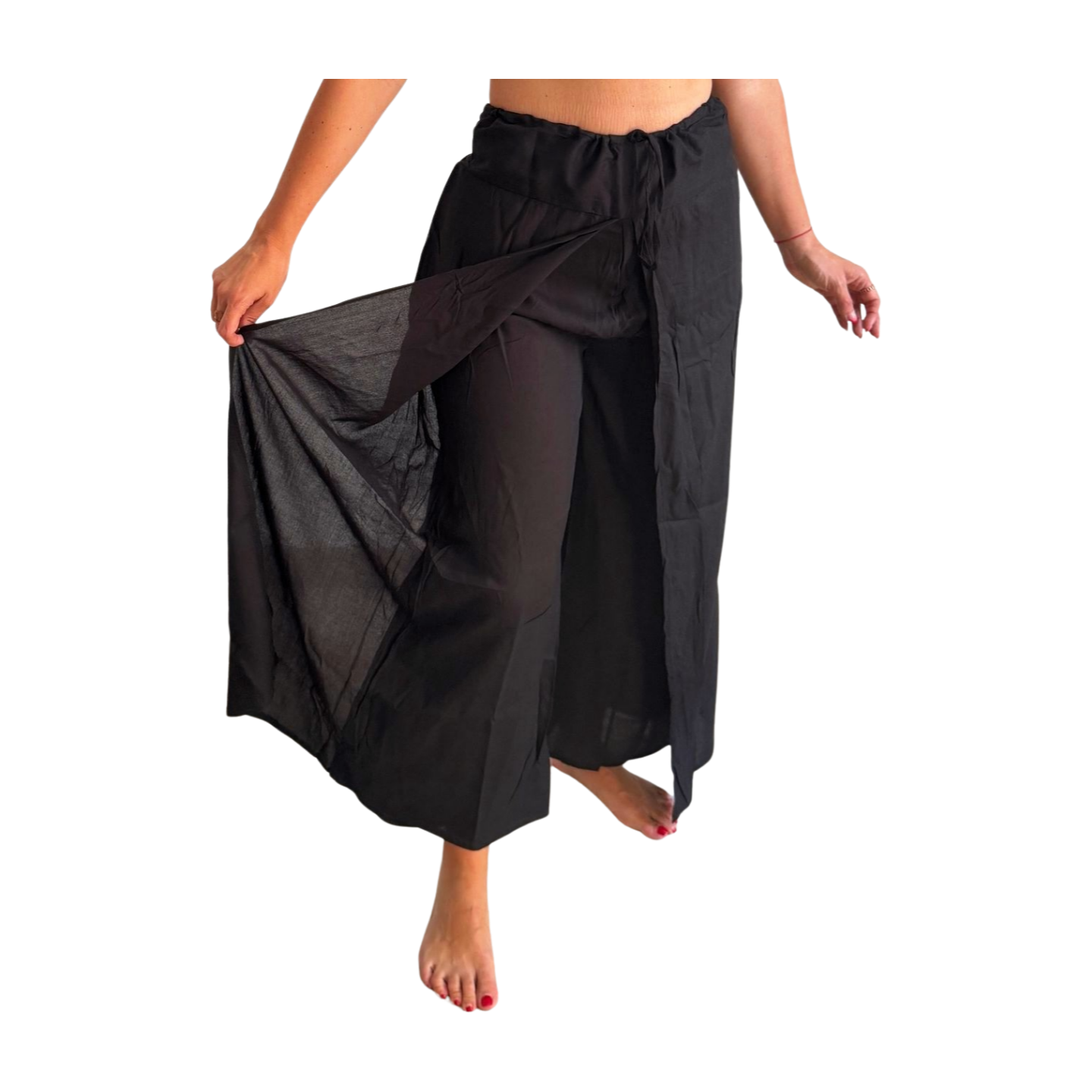 Pantalón superpuesto indio de algodón