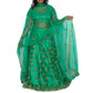 Conjunto bollywood de Lengha choli y dupatta bordado