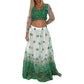 Conjunto Bollywood Lengha choli con mucho vuelo