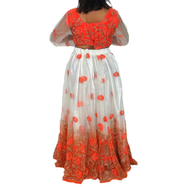 Conjunto Bollywood Lengha choli con mucho vuelo