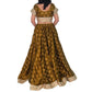 Conjunto Bollywood Lengha choli de seda con mucho vuelo