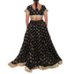 Conjunto Bollywood Lengha choli de seda con mucho vuelo