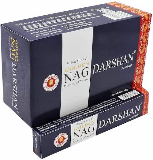 Incienso natural indio Golden Nag Darshan Vijayshree