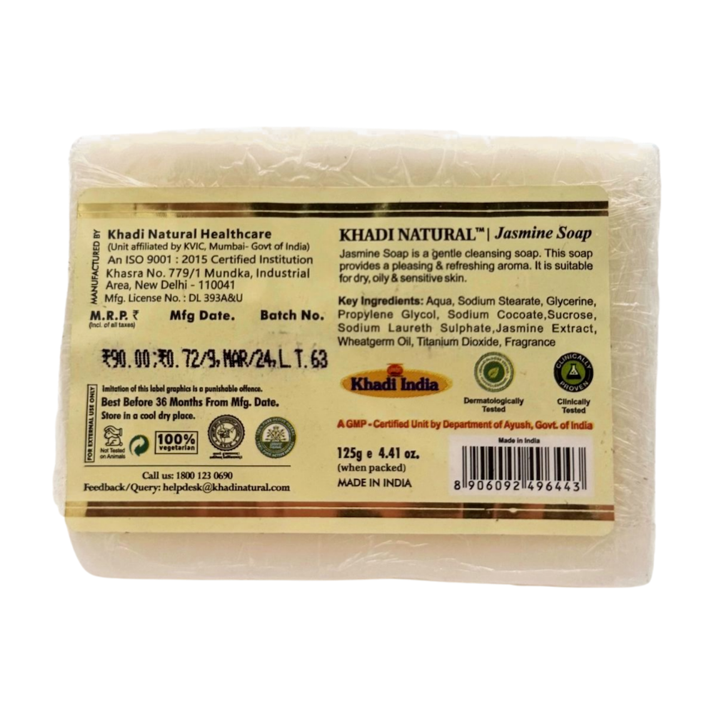 Jabón de JAZMÍN con aceites esenciales KHADI NATURAL