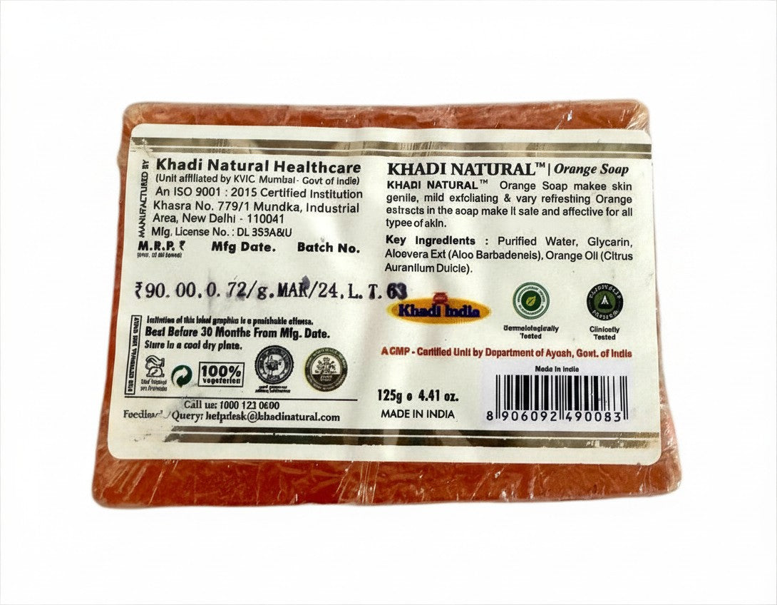 JABÓN de naranja KHADI NATURAL