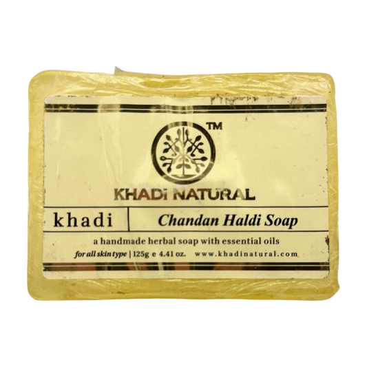 Jabón de CÚRCUMA y SÁNDALO aceite esencial KHADI NATURAL
