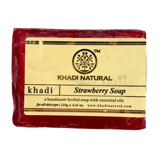 Jabón de FRESA aceite esencial KHADI NATURAL