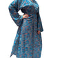Kimono de seda india estampado azul – comercio ético