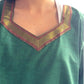 Kurti de South Cotton Verde con Cenefas Doradas