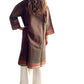 Kurti de South Cotton Marrón Malva Tornasolado