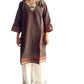 Kurti de South Cotton Marrón Malva Tornasolado