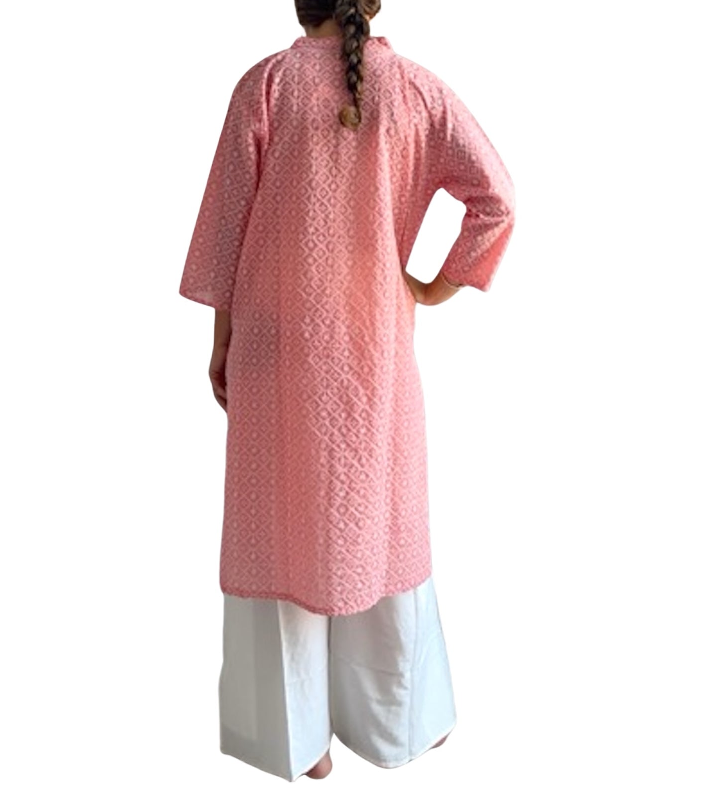 Camisola étnica (kurti) coral