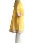Kurti de South Cotton Amarillo con Escote Bordado