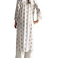 Kurti Blanco con Estampado Dorado