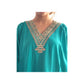Kurti Verde Esmeralda con Escote Bordado