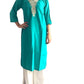 Kurti Verde con Escote Bordado