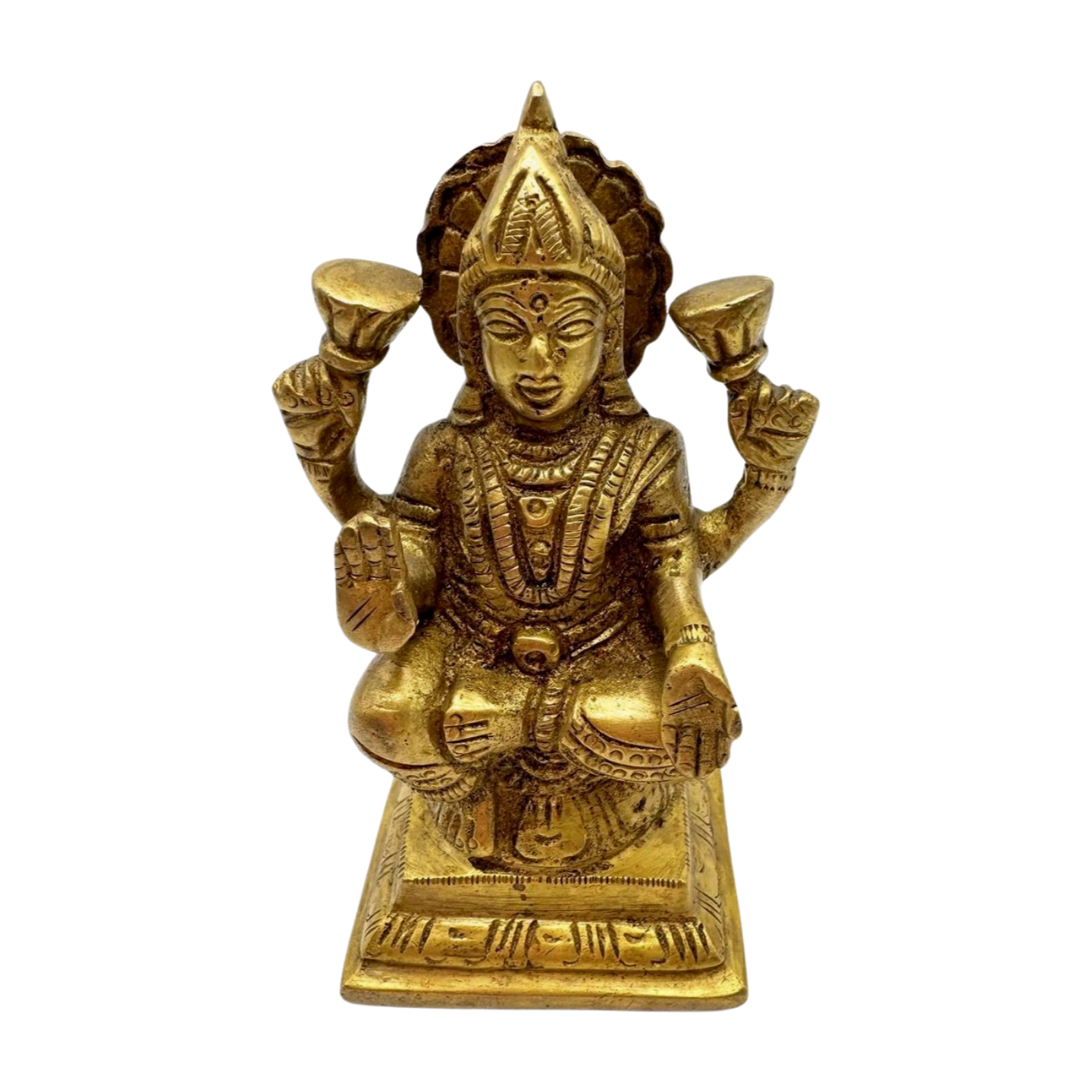 Estatua de bronce india de la Diosa Lakshmi